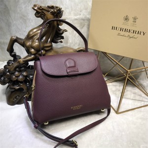 Burberry/巴宝莉英国官网女包小号真皮拼接House格纹托特包40611701-博柏利