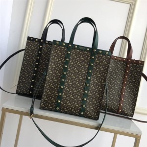 burberry包包博柏利小号专属标识印花环保帆布竖版托特包80250681