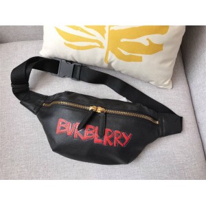 burberry中文官网巴宝莉博柏利男女通用撞色字母logo牛皮腰包跨包