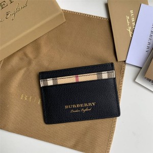 burberry巴宝莉正品新款博柏利London 格纹拼皮革卡片夹卡包40652361