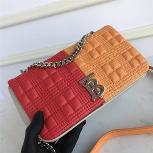 Burberry巴宝莉包包官网Lola小号绗缝双色羔羊皮萝纳包80212091/80211551