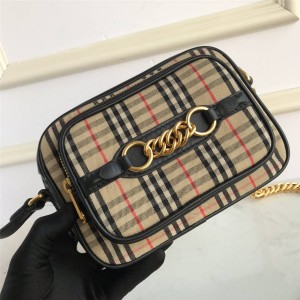 Burberry/巴宝莉中国官网博柏利女包新款1983格纹链环相机包40978801