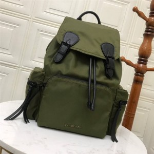 Burberry巴宝莉女包博柏利双肩包大号尼龙The Rucksack 军旅背包40154791