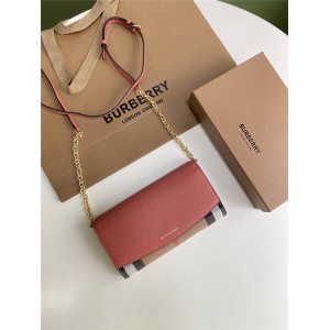 Burberry/巴宝莉官网正品博柏利House格纹拼皮革钱夹斜跨包40482501/40482531