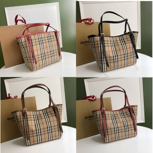 Burberry/巴宝莉官网博柏利隐形战马格子购物袋40289231/40295511/40288971