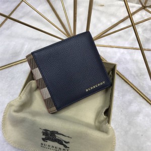 Burberry/巴宝莉官网男士短款钱包Vintage拼接格纹双折钱夹40629191-钱包真假鉴别