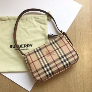 Burberry博柏利巴宝莉美国官网中古系列战马LOGO格纹腋下包麻将包