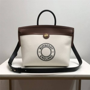 burberry官方网站巴宝莉博柏利帆布Society赛尔迪手袋手提单肩包80123621