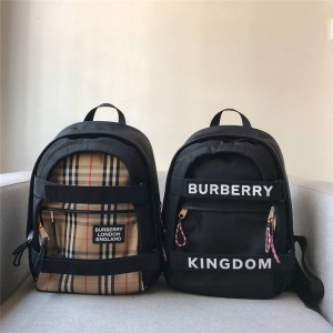 Burberry/巴宝莉官网Vintage格纹Kingdom装饰Nevis 双肩包80235691/80246841