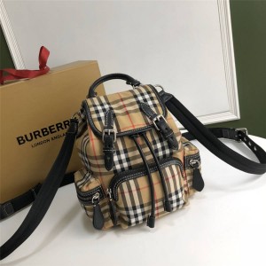 Burberry官网巴宝莉专柜价三用双肩包小号Vintage格纹军旅背包40784711