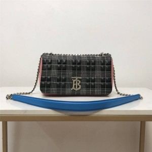 Burberry官网巴宝莉正品包包Lola小号绗缝三色羔羊皮萝纳包80326691