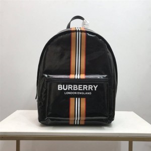 Burberry/巴宝莉中文官网正品新款徽标拼标志条纹双肩包80300151