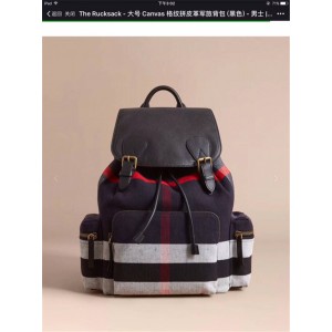 Burberry/巴宝莉官网大号The Rucksack Canvas格纹军旅双肩包40525661