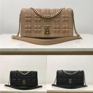 Burberry/巴宝莉官网Lola中号绗缝粒纹皮革萝纳包80217021/80225971/80217011