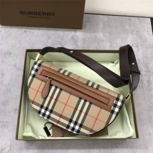 Burberry博柏利巴宝莉英国官网Olympia小号格纹埃伦匹亚包腋下包