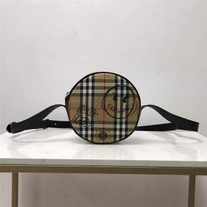 Burberry/博柏利巴宝莉美国官网Louise格纹帆布路易丝包圆饼包40784741