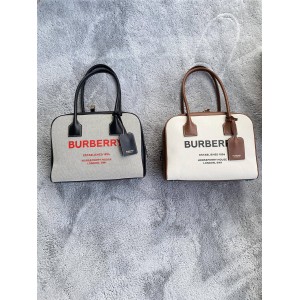 Burberry巴宝莉官网中号Horseferry印花帆布半立方包80368531/80368541