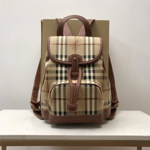 Burberry正品巴宝莉官方旗舰店中古经典格纹双肩包8011144