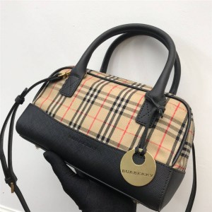 Burberry巴宝莉官网女包价格博柏利中古系列格纹贝壳包9011112