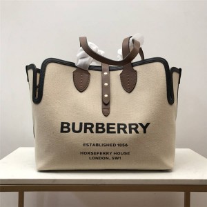 burberry官网巴宝莉正品代购The Belt 中号柔软棉质帆布贝尔特包购物袋80103411