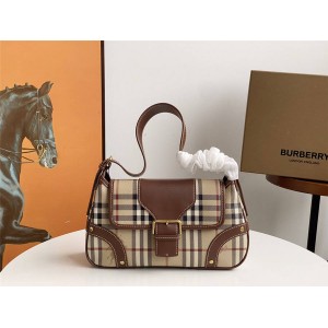 burberry包包巴宝莉官网正品代购经典战马格纹中古腋下包80111166