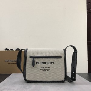 burberry英国巴宝莉代购正品小号 Horseferry 印花棉质帆布信使包80420361