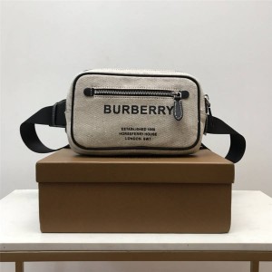 Burberry正品代购巴宝莉官方Horseferry 印花棉质帆布腰包80389021