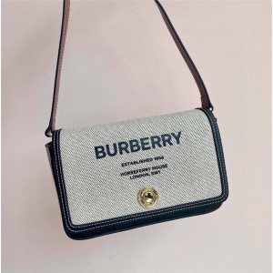 Burberry巴宝莉中国官网正品Horseferry 印花帆布拼牛皮斜背包80418331