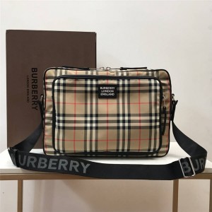 Burberry巴宝莉中文官方网正品Vintage 格纹棉质信使包80230231