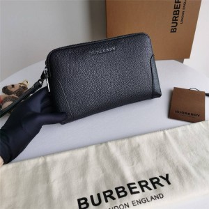 Burberry巴宝莉官网代购博柏利包包巴宝莉经典男士全皮手拿包