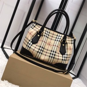 Burberry/巴宝莉官网女包Haymarket Check格纹托特包37992271-博柏利