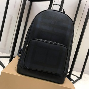 Burberry/巴宝莉官网男士背包London格纹拼皮革双肩包80051611/80051601-博柏利