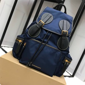 Burberry/巴宝莉中文官网男士双肩包大号缉明线防水尼龙布军旅背包40648641-博柏利