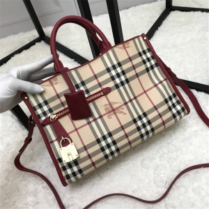 Burberry/巴宝莉官网包包经典战马格纹手提单肩托特包38970741