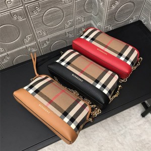 Burberry/巴宝莉官网女包新款House 格纹斜跨包40147411