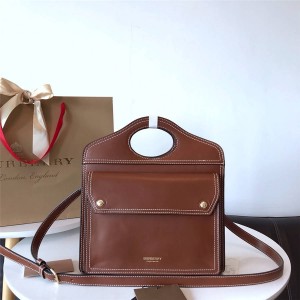 Burberry巴宝莉包包真假真皮MN POCKET BAG单肩包8014776