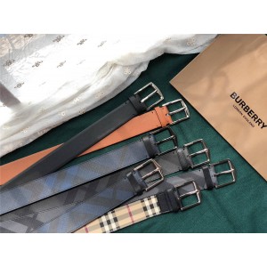 Burberry官网巴宝莉代购经典男士腰带真皮3.5CM腰带博柏利