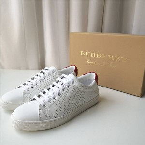 Burberry巴宝莉中文官网原单男鞋真皮打孔休闲运动鞋板鞋40584171/40585201